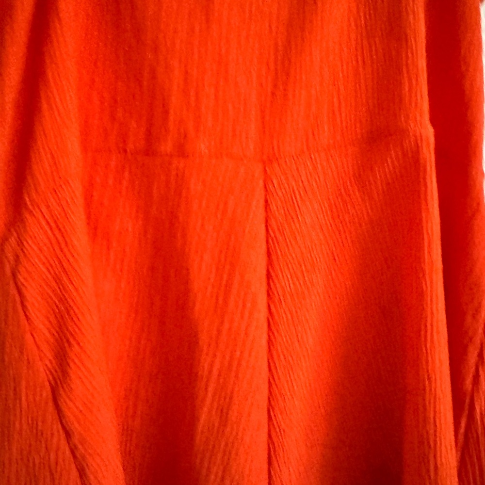 Orange Ruffle Wrap Dress - Picture 6 of 6